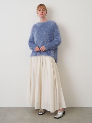 【SALE】ELENDEEK/エレンディーク SHEER BLOCK FLARED SK アイボリー ロングスカート【三越伊勢丹/公式】