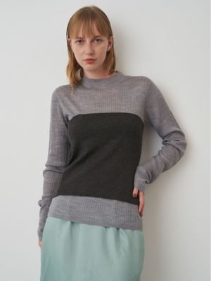 ＼SALE40%OFF+2点購入で10%OFFクーポン有／土日も即日発送/ELENDEEK エレンディーク BUSTIER SET RIB KT 512512620001 25SS 2025春夏 キャンセル返品不可 セール】ブライトロングティーニット（ニット/セーター