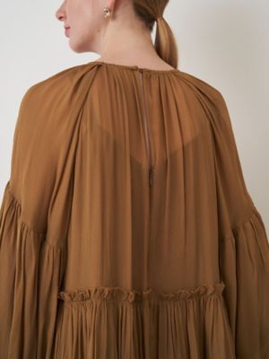 GATHER SHOULDER V NECK OP | ELENDEEK
