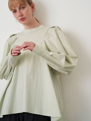 elendeek エレンディーク　ブラウスKAFTAN LINEN  BL PIN TUCK SL FLARE BL | ELENDEEK/エレンディーク
