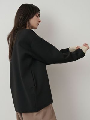 【ELENDEEK】エレンディーク　コクーンフォルムカーディガン　ブラック ELENDEEK（エレンディーク） カーディガン コクーンフォルム