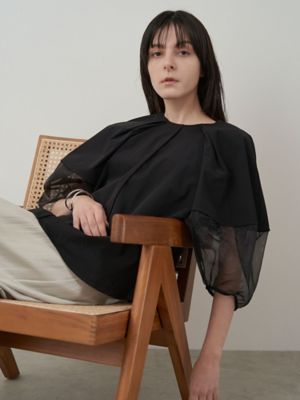 HALF ORGANZA SLEEVE BL | ELENDEEK/エレン