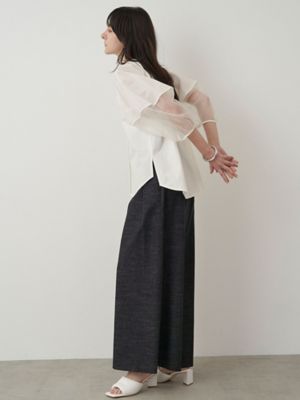 シャツ+ブラウス(長袖+七分) ELENDEEK HALF ORGANZA SLEEVE BL HALF ORGANZA SLEEVE BL | ELENDEEK/エレン