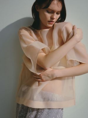 【SALE】ELENDEEK/エレンディーク SHEER T-BL ベージュ トップス【三越伊勢丹/公式】
