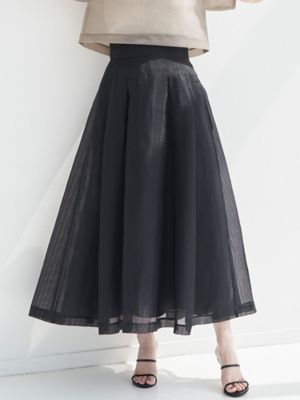＜ELENDEEK＞【ＦＵＪＩＫＯ×ＥＬＥＮＤＥＥＫ】２ＷＡＹ　ＳＨＥＥＲ　ＣＨＥＣＫ　ＦＬＡＲＥＤ　ＳＫ