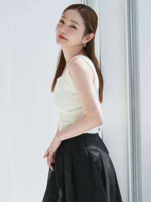 【ＦＵＪＩＫＯ×ＥＬＥＮＤＥＥＫ】ＲＩＢ　ＫＮＩＴ　ＴＡＮＫ