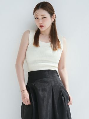 【ＦＵＪＩＫＯ×ＥＬＥＮＤＥＥＫ】ＲＩＢ　ＫＮＩＴ　ＴＡＮＫ