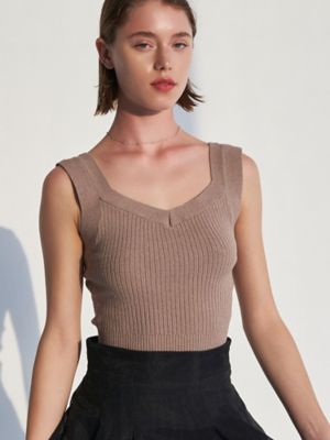 【ＦＵＪＩＫＯ×ＥＬＥＮＤＥＥＫ】ＲＩＢ　ＫＮＩＴ　ＴＡＮＫ