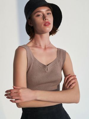 【ＦＵＪＩＫＯ×ＥＬＥＮＤＥＥＫ】ＲＩＢ　ＫＮＩＴ　ＴＡＮＫ