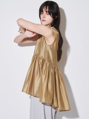ELENDEEK/エレンディーク SHEER PEPLUM BL マスタード トップス【三越伊勢丹/公式】