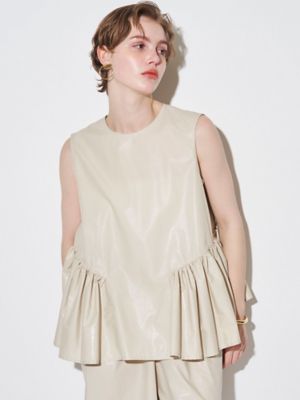 【SALE】ELENDEEK/エレンディーク CALENDERING PEPLUM BL ベージュ トップス【三越伊勢丹/公式】