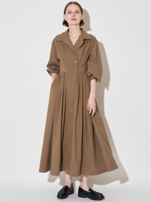 ELENDEEK/エレンディーク OPEN COLLAR F/F OP カーキ ワンピース・ドレス【三越伊勢丹/公式】