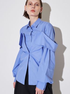 ELENDEEK/エレンディーク LAYERED OFF SHOULDER SH ブルー トップス【三越伊勢丹/公式】