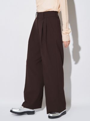 ELENDEEK/エレンディーク W TUCK WIDE PT ブラウン パンツ・ズボン【三越伊勢丹/公式】