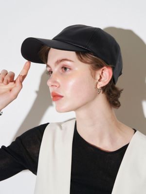 ELENDEEK/エレンディーク FAKE LEATHER CAP ブラック 帽子【三越伊勢丹/公式】