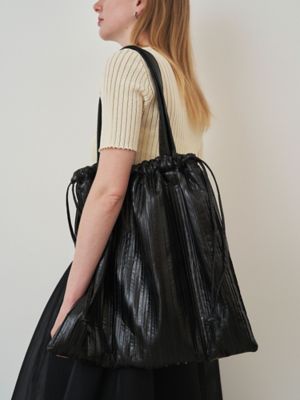 ELENDEEK/エレンディーク PLEATS TOTEBAG ブラック 旅行用かばん・バッグ【三越伊勢丹/公式】