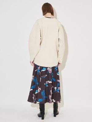 ELENDEEK Vネックフォルムカーディガン チャコールグレー ELENDEEK カーディガン Vネックフォルムカーディガン レディース