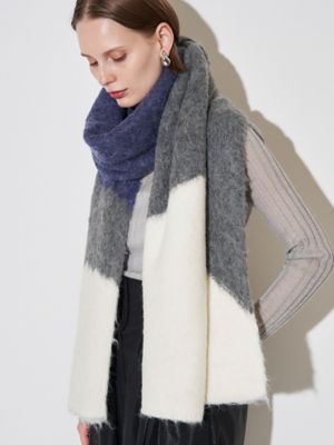 ELENDEEK/エレンディーク MULTI COLOR STOLE ブルー スカーフ・ショール【三越伊勢丹/公式】