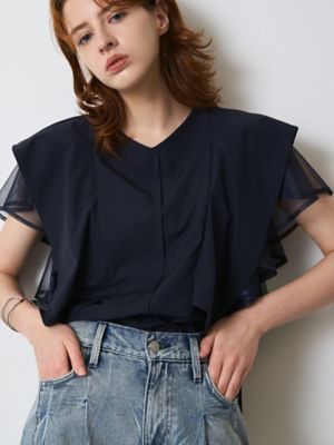 MESH LAYERED SLEEVE BL | ELENDEEK/エレン 