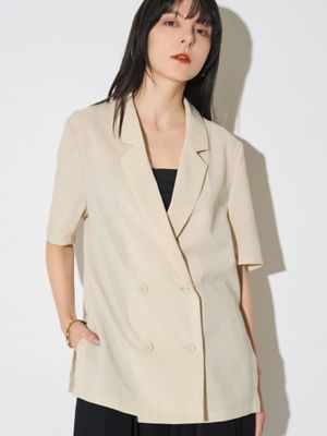 ELENDEEK ベージュ ハーフスリーブテックジャケット HALF SLEEVE TECH JK | ELENDEEK/エレンディーク