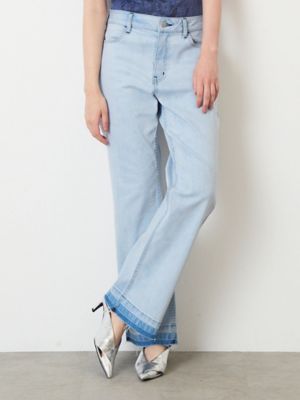 SEMI FLARE ROUGH DENIM WIDE PT | ELENDEEK