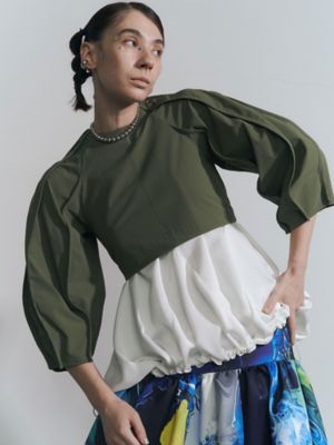 ＜UN3D.＞ＯＵＴ　ＳＥＡＭ　ＳＨＯＲＴ　ＴＯＰ【セットアップ着用可能】