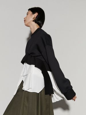 美品　UN3D. トライアングルタックシャツ UN3D. シャツワンピース W TRIANGLE TUCK SH OP / ダブル