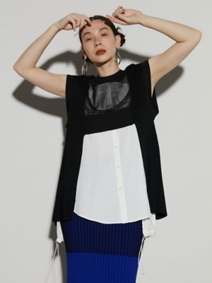 ⭐︎ご縁を大切に⭐︎UN3D. VEST LIKE White MESH KNIT VEST | UN3D./アンスリード | 三越伊勢丹