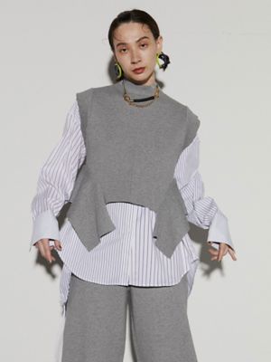 トップス un3D. SIDE PARTS KT VEST UN3D. - SIDE PARTS KT VEST / サイドパーツニットベスト