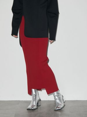スカート UN3D. RIB KT TIGHT SK UN3D. - RIB KT TIGHT SK / リブニットタイトスカート