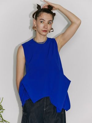 TUCK GATHER SLEEVELES TOP【セットアップ着用 