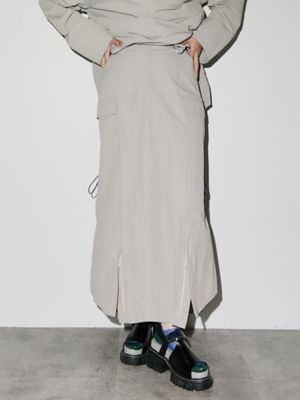 ZIP SLIT BACK FLARE SK【セットアップ着用可能  