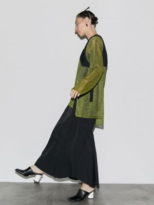 ZIP SLIT BACK FLARE SK【セットアップ着用可能  