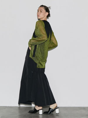 ZIP SLIT BACK FLARE SK【セットアップ着用可能  