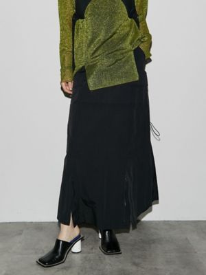 ZIP SLIT BACK FLARE SK【セットアップ着用可能  