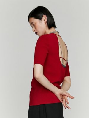 BACK OPEN KNIT TOP | UN3D./アンスリード | 三越 