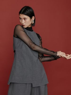 ＬＯＮＧ　ＳＬＥＥＶＥ　ＴＵＬＬＥ　ＴＯＰ