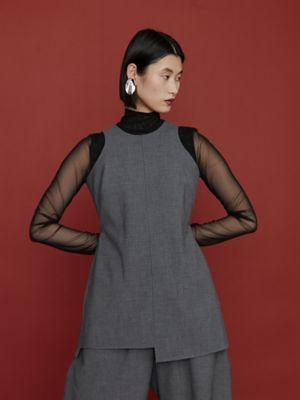 ＬＯＮＧ　ＳＬＥＥＶＥ　ＴＵＬＬＥ　ＴＯＰ