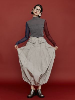 ＣＯＬＯＲ　ＢＬＯＣＫ　ＴＵＬＬＥ　ＴＯＰ