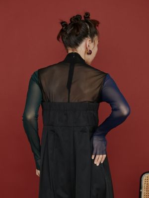 ＣＯＬＯＲ　ＢＬＯＣＫ　ＴＵＬＬＥ　ＴＯＰ