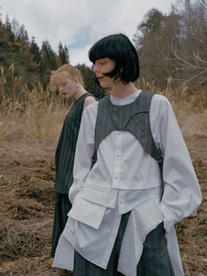 ＭＵＬＴＩ　ＰＩＮＳＴＲＩＰＥ　ＳＨＯＲＴ　ＶＥＳＴ【セットアップ着用可能】