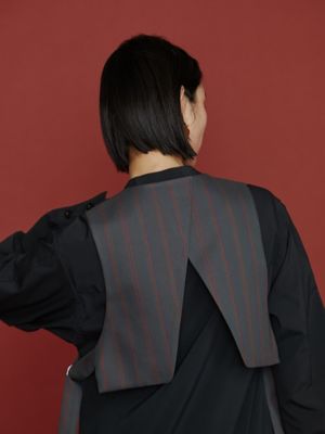 ＭＵＬＴＩ　ＰＩＮＳＴＲＩＰＥ　ＳＨＯＲＴ　ＶＥＳＴ【セットアップ着用可能】