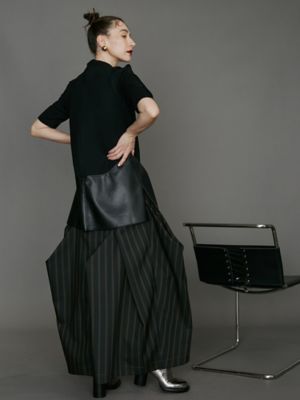 スカート UN3D. MULTI PINSTRIPE TUCK SK 36GRAY UN3D MULTI PINSTRIPE TUCK SK 36GRAY