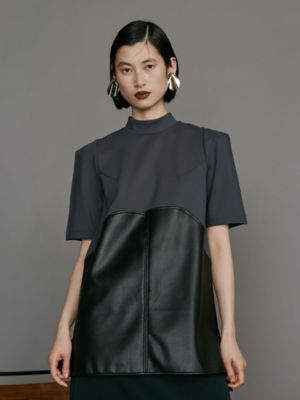 ＜UN3D.＞ＦＡＫＥ　ＬＥＡＴＨＥＲ　ＤＯＣＫＩＮＧ　ＴＯＰ