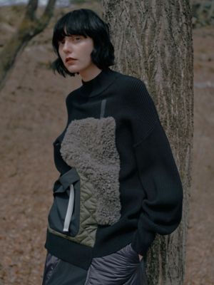FABRIC MIX KNIT TOP【セットアップ着用可能】 | UN3D 