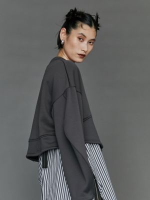 COCOON SLEEVE SHORT SWEAT | UN3D./アンス 