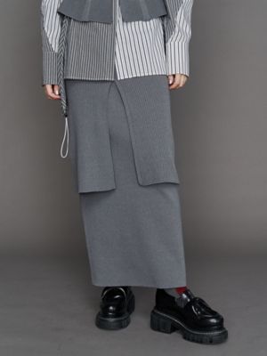 ＜UN3D.＞ＬＡＹＥＲＥＤ　ＫＮＩＴ　ＳＫ【セットアップ着用可能】