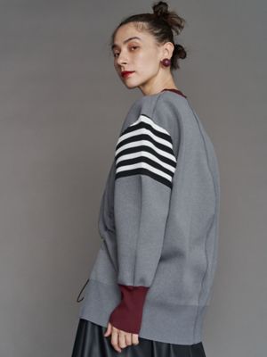 ＳＩＤＥ　ＧＡＴＨＥＲ　ＫＮＩＴ　ＴＯＰ【セットアップ着用可能】