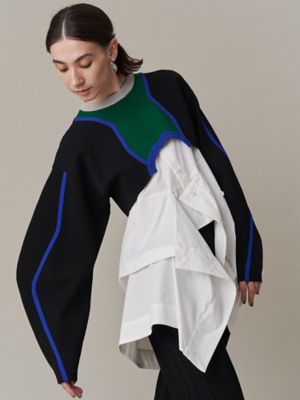 ＭＵＬＴＩＣＯＬＯＲ　ＷＡＶＥ　ＬＩＮＥ　ＳＨＯＲＴ　ＫＮＩＴ