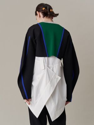 ＭＵＬＴＩＣＯＬＯＲ　ＷＡＶＥ　ＬＩＮＥ　ＳＨＯＲＴ　ＫＮＩＴ